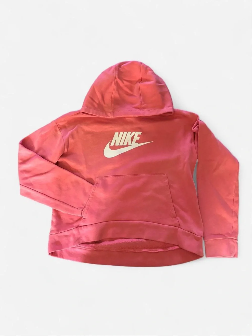 Nike Kids Coral Pink Logo Hoodie Sweatshirt
